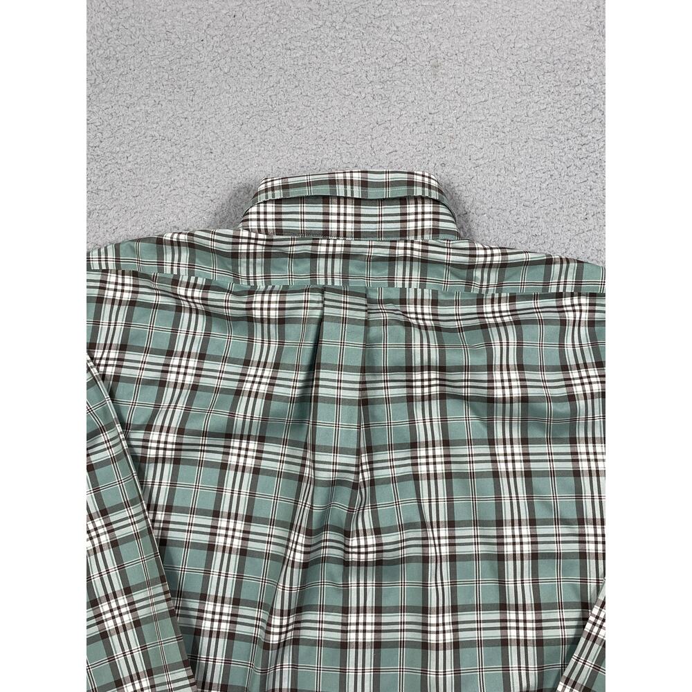Brooks Brothers Mens Size XL Regent Green Plaid Long Sleeve Button Up Shirt - Picture 6 of 12